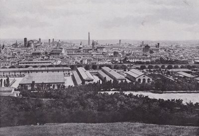 Italia: Bologna, panorama av byen (s/hv-bilde) av Italian Photographer