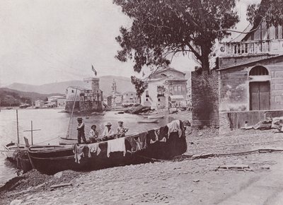 Italia: Rapallo, havnen (s/hvitt bilde) av Italian Photographer