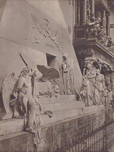 Monumento A Canova (s/hvitt bilde) av Italian Photographer