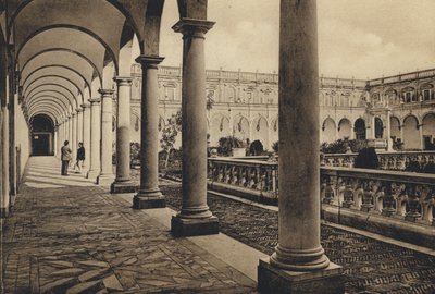 Napoli: Chiostro Di S Martino (s/h-bilde) av Italian Photographer