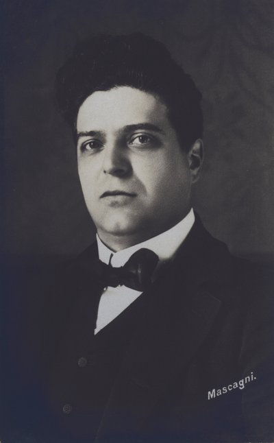 Pietro Mascagni, italiensk komponist av operaen Cavalleria Rusticana (s/h foto) av Italian Photographer
