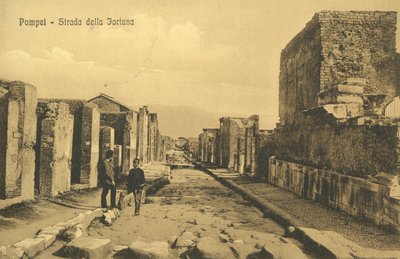 Pompeii, Italia, Strada Della Fortuna av Italian Photographer