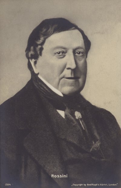 Portrett av Gioachino Rossini av Italian Photographer