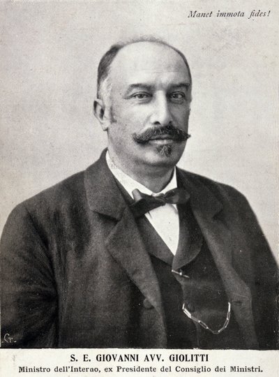 Portrett av Giovanni Giolitti (1842-1928), italiensk politiker. av Italian Photographer