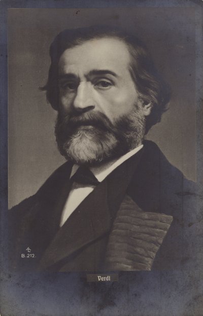 Portrett av Giuseppe Verdi av Italian Photographer