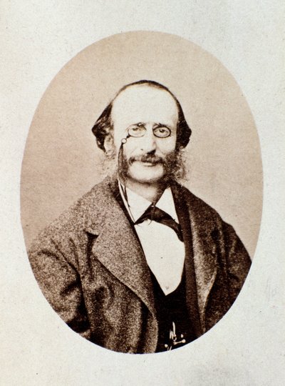 Portrett av Jacques Offenbach (1819-1880) tysk komponist av Italian Photographer
