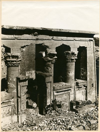 Pronaos av Temple of Mandulis, Kalabsha, Egypt, fotografi av Antonio Beato av Italian Photographer