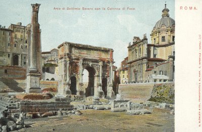 Roma, Italia, Septimius Severus-buen, Foca-søylen av Italian Photographer
