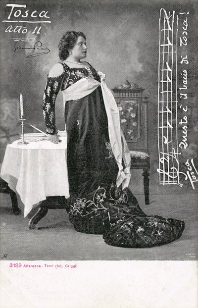 Scene fra Tosca (s/hvitt bilde) av Italian Photographer