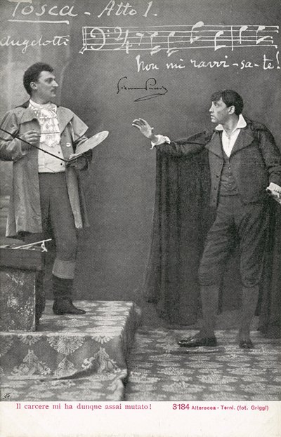 Scene fra Tosca (s/hvitt bilde) av Italian Photographer