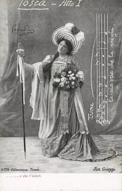 Scene fra Tosca (s/hvitt bilde) av Italian Photographer