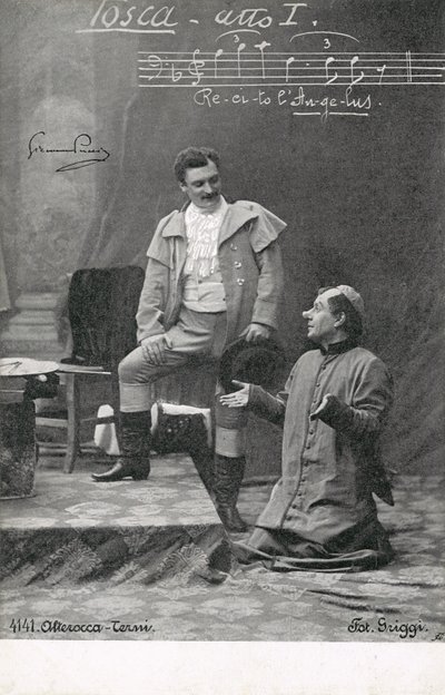 Scene fra Tosca (s/hvitt bilde) av Italian Photographer