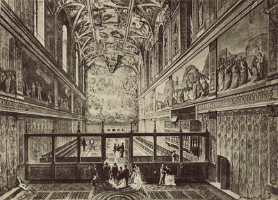 Det sixtinske kapell bygget i det XV århundre, av J de Dolci av Italian Photographer