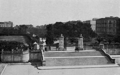 Taranto, Ingresso principale Villa Peripato (s/hvitt bilde) av Italian Photographer