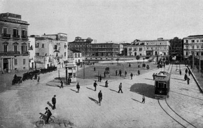 Taranto, Piazza Castello, Ta svingbroen (s/h-bilde) av Italian Photographer