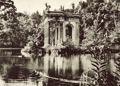 Tempel ved innsjøen Borghese Villa av Italian Photographer