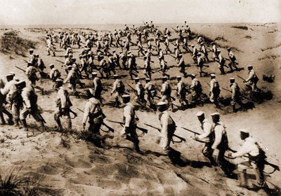 Den italienske landingen i Benghazi (eller Benghazi) (Libya) på kyrenaisk. av Italian Photographer