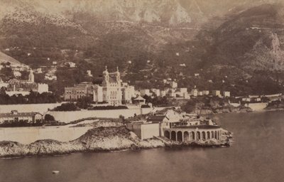 Montecarlo-bukten, 07/1887 (s/hvitt-bilde) av Italian Photographer