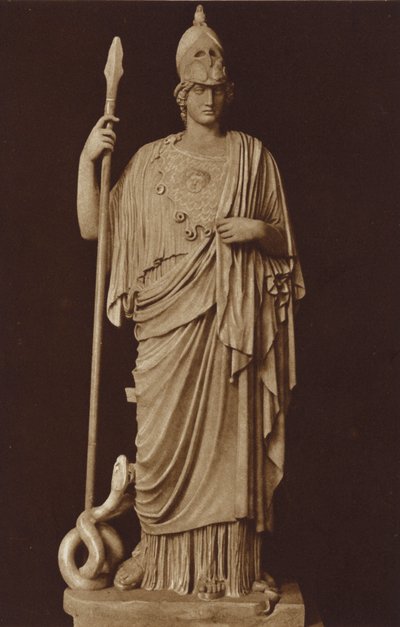 Statuen av Minerva i Vatikanmuseet, Roma av Italian Photographer