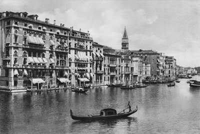 Venezia, Canal Grande og hoteller (s/h-bilde) av Italian Photographer