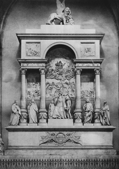Venezia, monument til Tiziano Vecellio (s/h-bilde) av Italian Photographer