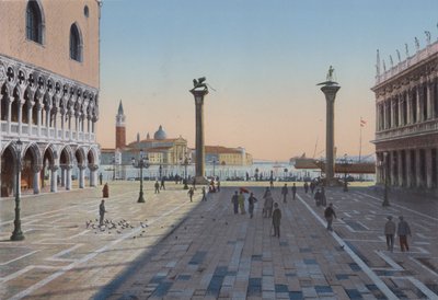 Venezia, Piazzetta San Marco og de to søylene (farget bilde) av Italian Photographer