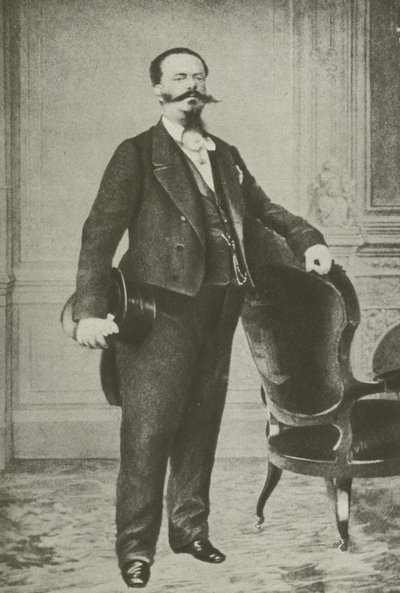 Victor Emmanuel II, konge av Italia (s/hvitt bilde) av Italian Photographer