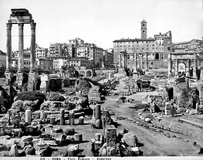 Utsikt over Forum Romanum, ca. 1890 av Italian Photographer