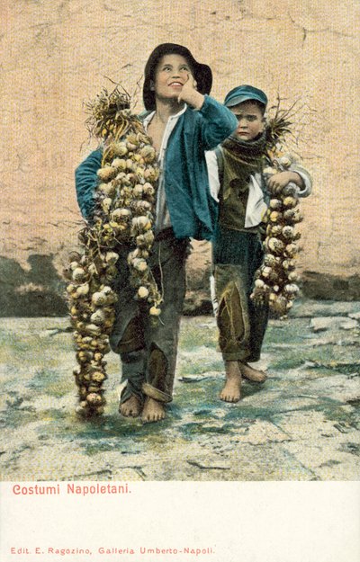 Unge hvitløksleverandører, Napoli av Italian Photographer