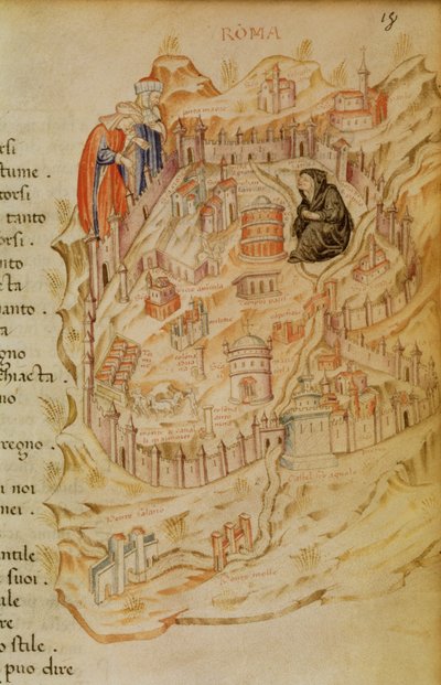 8.1.F.18.`Roma La Veuve#39;, som viser enken av Roma, italiensk av Italian School