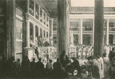A Crim Nal Judgment in the Basilica (gravyr) av Italian School