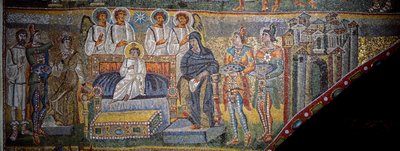 Tilbedelse av magi (mosaikk) av Italian School