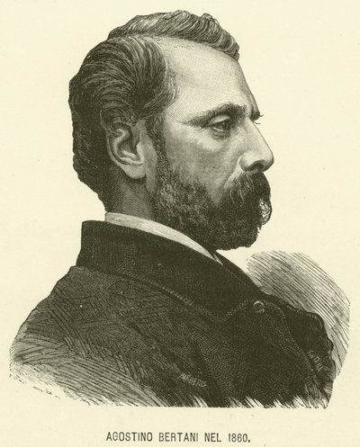 Agostino Bertani i 1860 (gravering) av Italian School