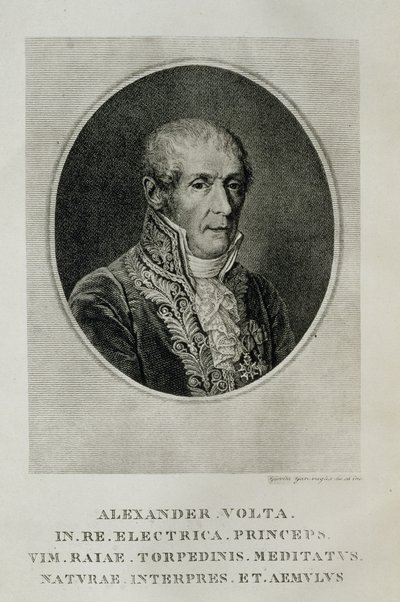 Alessandro Giuseppe Antonio Anastasio Volta (1745-1827), fra LOpera Alessandro Volta, Milano, 1927 av Italian School