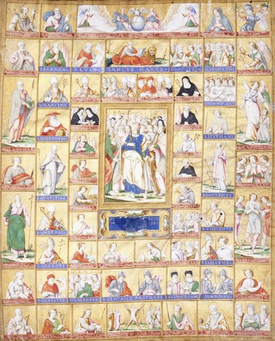 Allehelgen med St. Peter i sentrum, ca. 1560 av Italian School