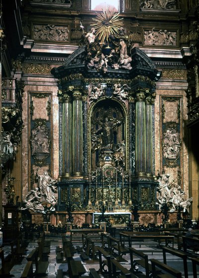 St. Ignatius-alter ved Jesu kirke i Roma (barokkkunst). av Italian School