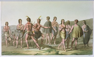 Amerikanske indianere fra South Carolina, ca. 1820 av Italian School