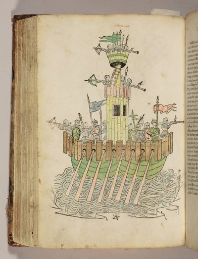 En illustrasjon fra De re militari (Om militærkunsten) av Robertus Valturius (1413–1484) av Italian School