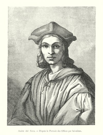 Andre del Sarte, Etter Uffizi-portrettet av seg selv (gravering) av Italian School