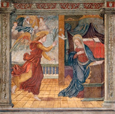 Anonym freskomaleri fra slutten av det 15. århundre Camerino, Monastero di Santa Chiara av Italian School
