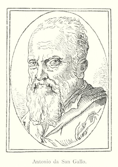 Antonio da San Gallo (gravering) av Italian School