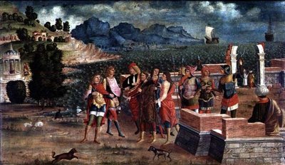 Apollo og Poseidon kommer for å hjelpe Laomedon, ca. 1500 av Italian School