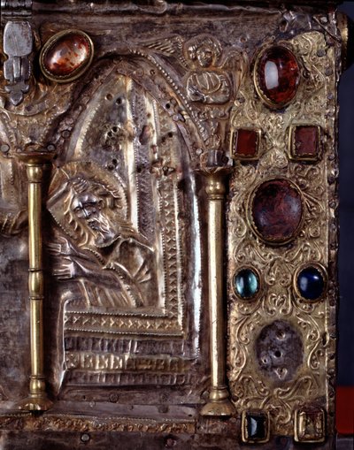 Ark of Barbarossa, med scener fra døperen Johannes (tre, sølvblad og steiner av Italian School