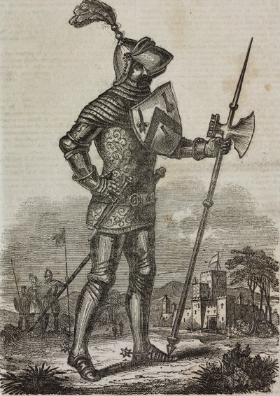 Rustning fra epoken til kong Henry V av England, illustrasjon fra "Teatro Universale..." av Italian School