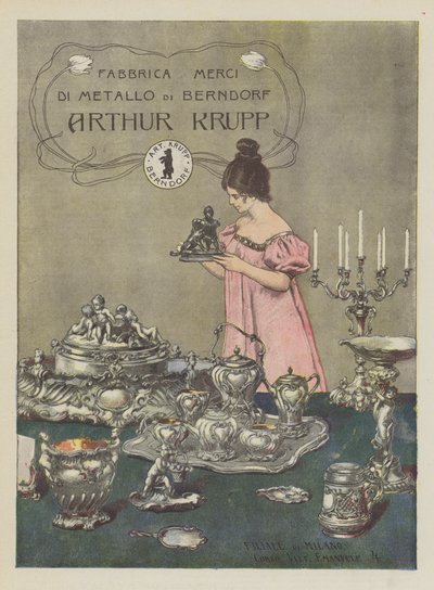 Arthur Krupp (farge litho) av Italian School