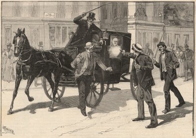 Attentatforsøk på Francesco Crispi av anarkisten Lega, 1894. av Italian School