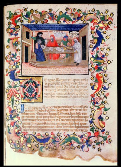 Banking, Veneto-Bolognese School (miniatyr) (se også 60917-19) av Italian School
