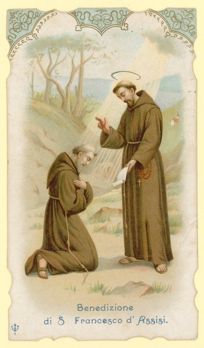 Velsignelse av den hellige Frans av Assisi av Italian School