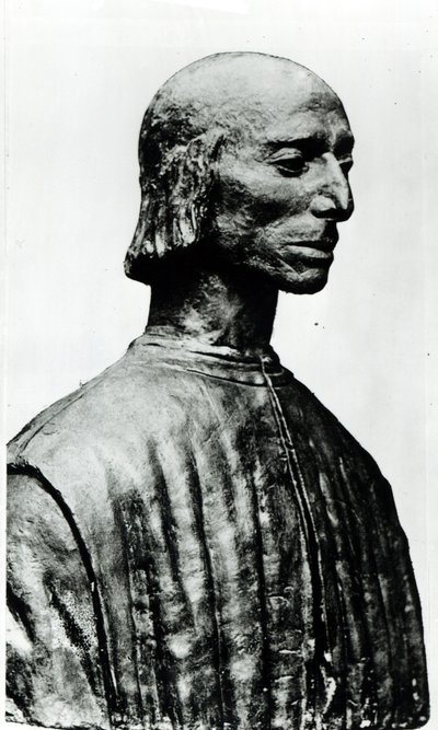 Byste av Niccolo Machiavelli (1469-1527) av Italian School