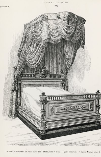 Himmelseng, av Mercier Freres, Paris, illustrasjon fra Kunst og industri av Italian School